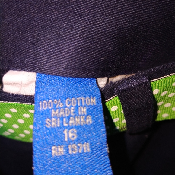 NWT Karen Scott Sport Chino Golf Tennis Shorts Women's 14 Navy Blue Flat Front - Picture 4 of 6